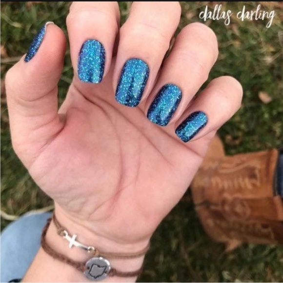 *Retired* Color Street: Dallas Darling | Teal Blue Glitter Purple Silver Party - Picture 7 of 14